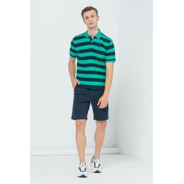 Tricou polo cu dungi