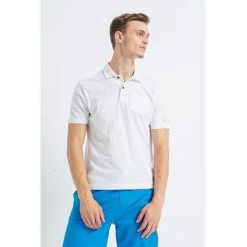 Tricou polo regular fit cu buzunar pe piept