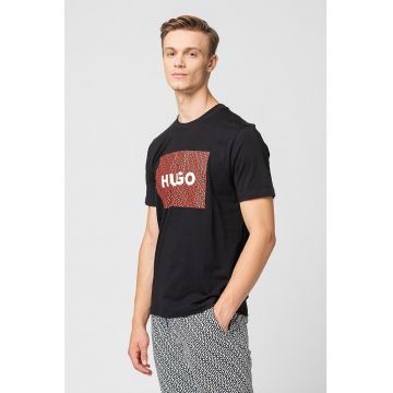 Tricou relaxed fit cu logo contrastant Dulive
