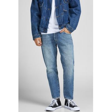 Jack & Jones - Blugi crop conici cu aspect decolorat
