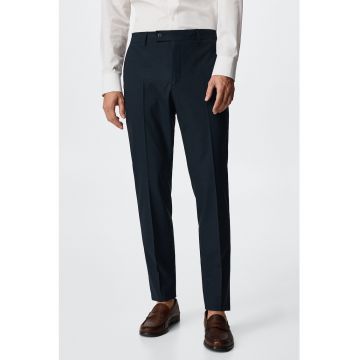 Pantaloni eleganti slim fit din amestec de lana Breda