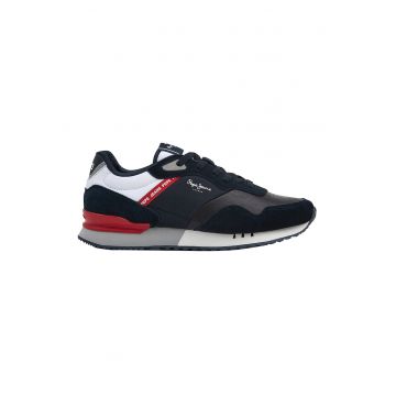 Pantofi sport cu insertii de piele intoarsa