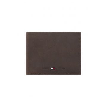 Portofel de piele cu logo stantat