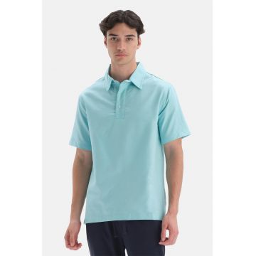 Tricou polo de bumbac cu aspect texturat