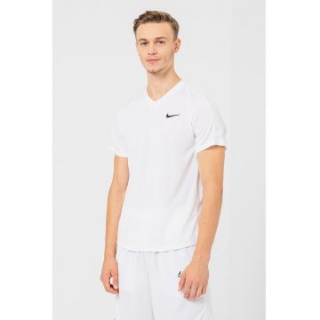 Tricou cu tehnologie Dri-Fit - pentru tenis Court Victory - Alb