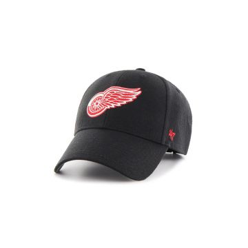 47brand șapcă NHL Detroit Red Wings culoarea negru, cu imprimeu