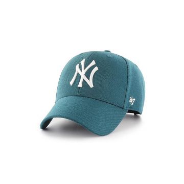 47brand șapcă MLB New York Yankees culoarea verde, cu imprimeu