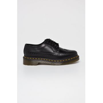 Dr. Martens pantofi 3989 femei, culoarea negru, cu toc plat 22210001.3989-Black