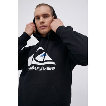 Quiksilver Bluză bărbați, culoarea negru, cu imprimeu