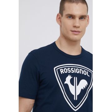 Rossignol Tricou din bumbac culoarea albastru marin, cu imprimeu