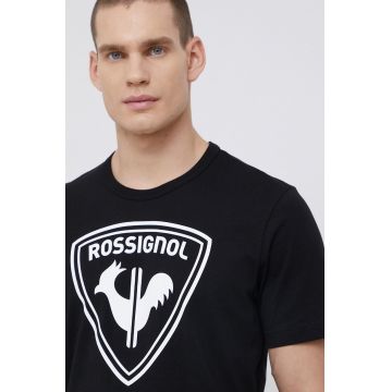 Rossignol Tricou din bumbac culoarea negru, cu imprimeu