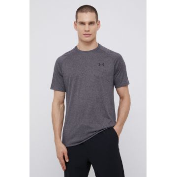 Under Armour tricou de antrenament Tech 2.0 culoarea gri, neted 1326413-191