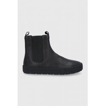 Vagabond Shoemakers Ghete Chelsea de piele bărbați, culoarea negru