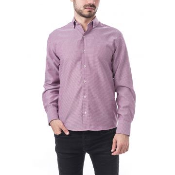 Camasa regular fit din amestec de bumbac
