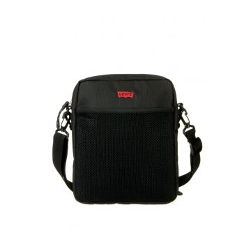 Geanta crossbody cu buzunar exterior de plasa