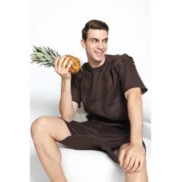 Set de pantaloni scurti cargo si tricou din in Set de pantaloni scurti cargo si tricou din in