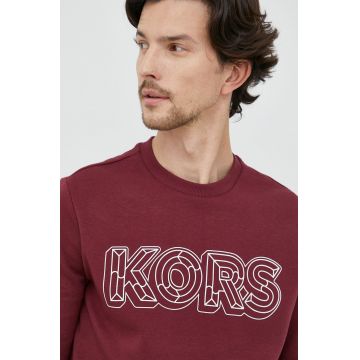 Michael Kors bluza barbati, culoarea bordo, cu imprimeu