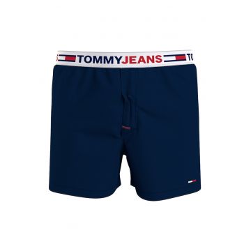 Pantaloni scurti de casa - din amestec de bumbac organic cu talie elastica