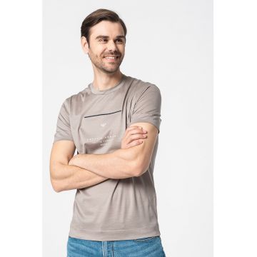 Tricou din amestec de lyocell cu imprimeu logo