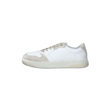 Pantofi sport din piele ecologica cu detalii contrastante