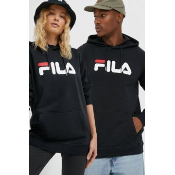 Fila bluza culoarea negru, cu imprimeu