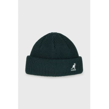 Kangol caciula culoarea verde, din tricot gros