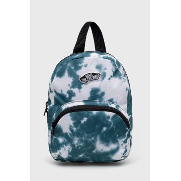 Vans rucsac culoarea turcoaz, mic, cu imprimeu