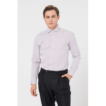 Camasa slim fit cu model cu dungi discrete Hank