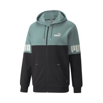 Hanorac cu model colorblock si logo Power