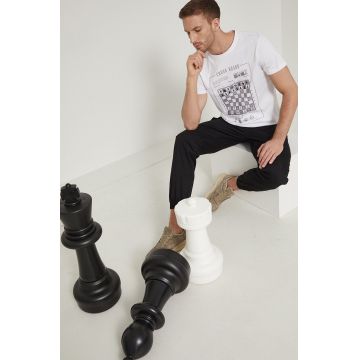 Medicine tricou din bumbac culoarea alb, cu imprimeu