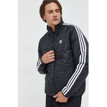 adidas Originals geaca barbati, culoarea negru, de tranzitie