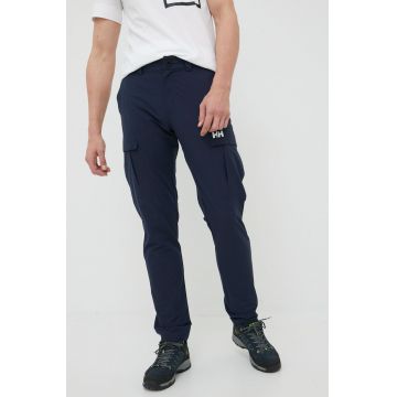 Helly Hansen pantaloni de exterior HH QD CARGO culoarea albastru marin, 33996