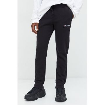 Champion pantaloni de trening barbati, culoarea negru, neted 217867-SLI