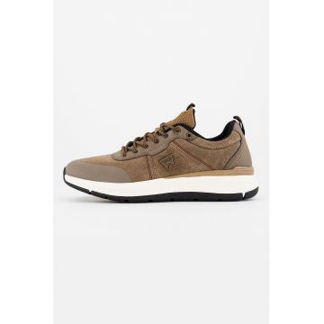 Pantofi sport low-cut de piele intoarsa