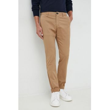 PS Paul Smith pantaloni barbati, culoarea bej, cu fason chinos