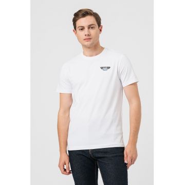 Tricou regular fit cu decolteu la baza gatului