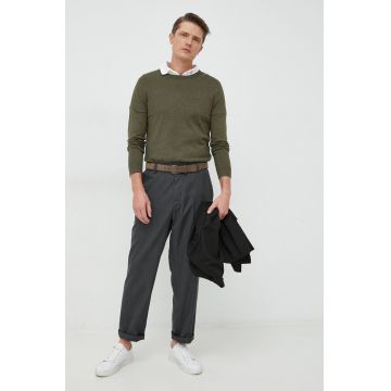 Lindbergh pulover barbati, culoarea verde, light