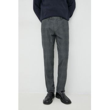 Manuel Ritz pantaloni barbati, culoarea gri, cu fason chinos Manuel Ritz pantaloni barbati, culoarea gri, cu fason chinos
