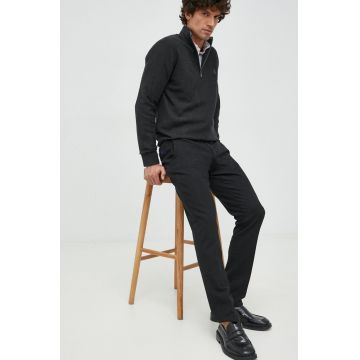 Manuel Ritz pantaloni barbati, culoarea negru, cu fason chinos Manuel Ritz pantaloni barbati, culoarea negru, cu fason chinos
