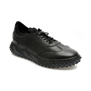 Pantofi sport OTTER negri, M66499, din piele naturala