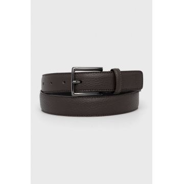 Trussardi curea de piele barbati, culoarea maro