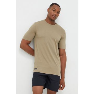 Under Armour tricou Tactical barbati, culoarea verde, neted